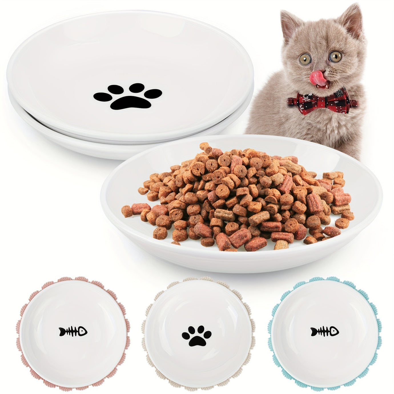 Cats Food Plates