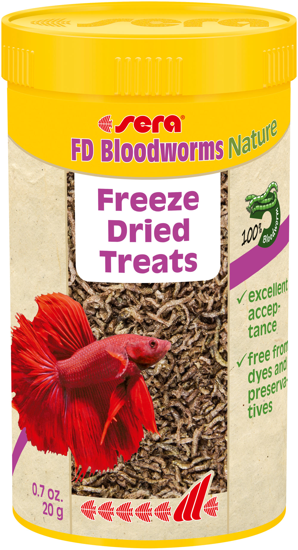 Sera FD Bloodworms Nature 20g