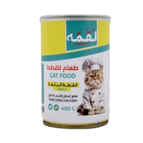 Loqma chicken with cheese in gravy  for adult cats 400gm