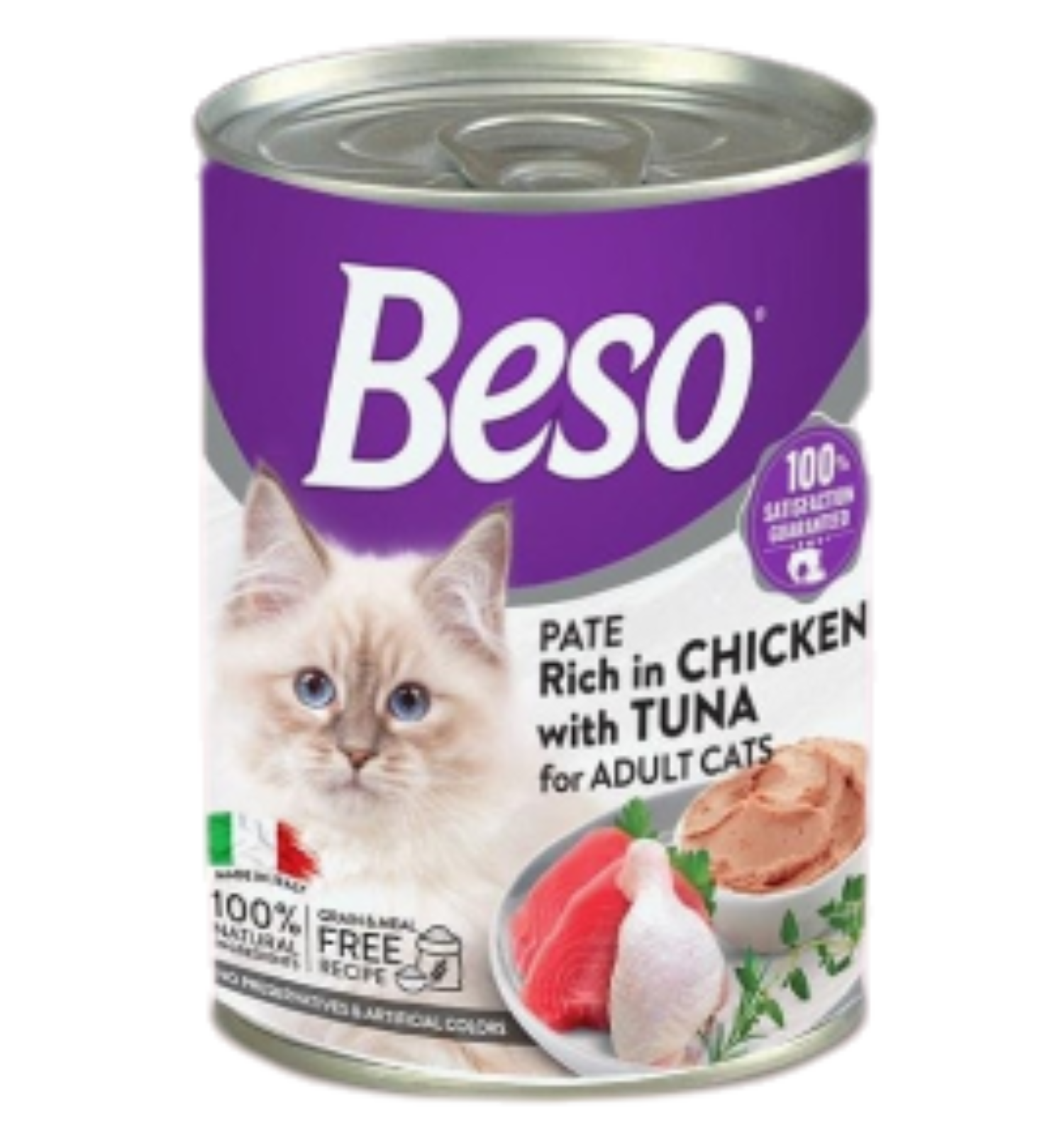 Beso Pate wet food for adult  cats Chicken and tuna 400g