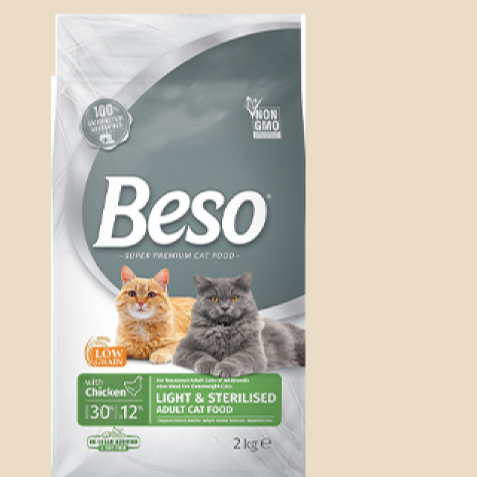 Beso Dry food with Chicken for light and sterilized cats