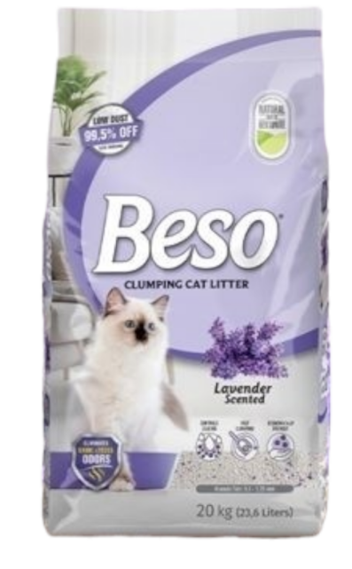 Beso cat litter sand with lavender scent 20k