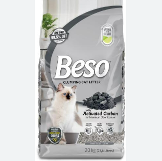 Beso litter sand with carbon unscented 20KG