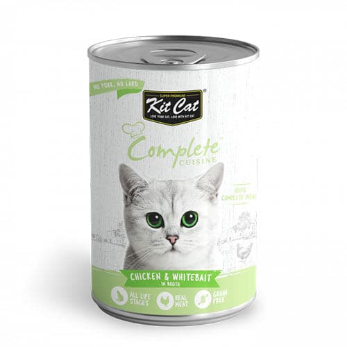 Kit Cat Complete Cuisine  Chicken And Whitebait In Broth For Cats 150g