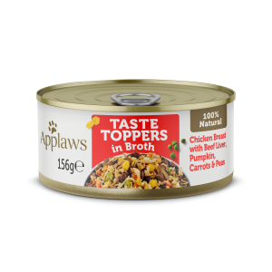 Applaws Dog Taste Toppers Chicken with Beef Liver & Vegetables in Broth (156 g)