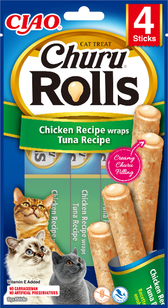 INABA Churu Rolls Natural Cat Treats 4x10g