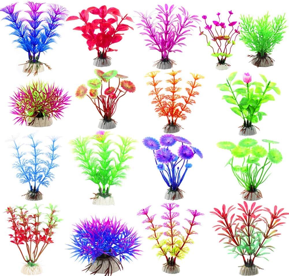 Aquarium plastic decor plants(s,m,l,xl,xxl)