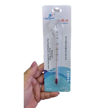 Aquarium 15cm Submersible Glass Thermometer With Suction