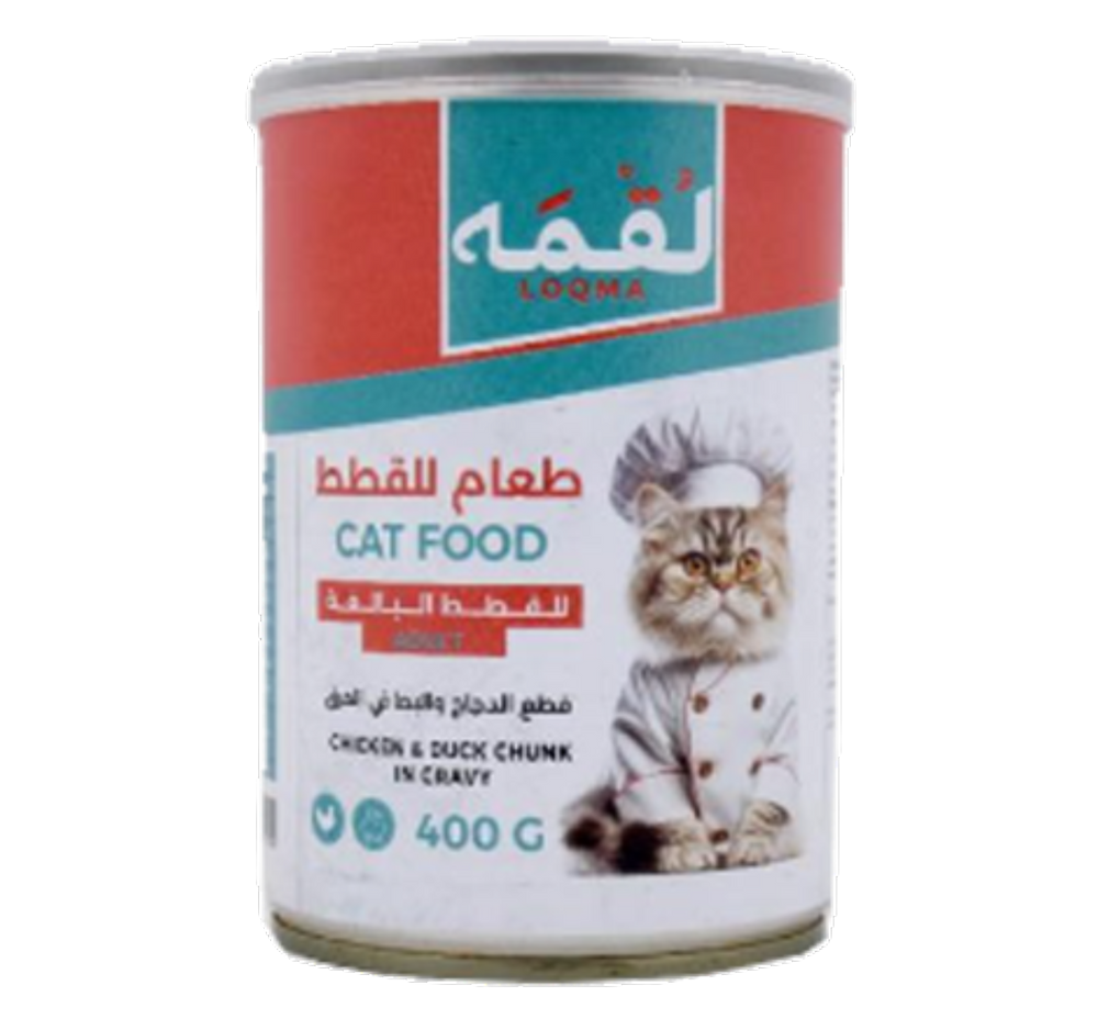 Loqma chicken with duck in gravy for adult cats 400 gm