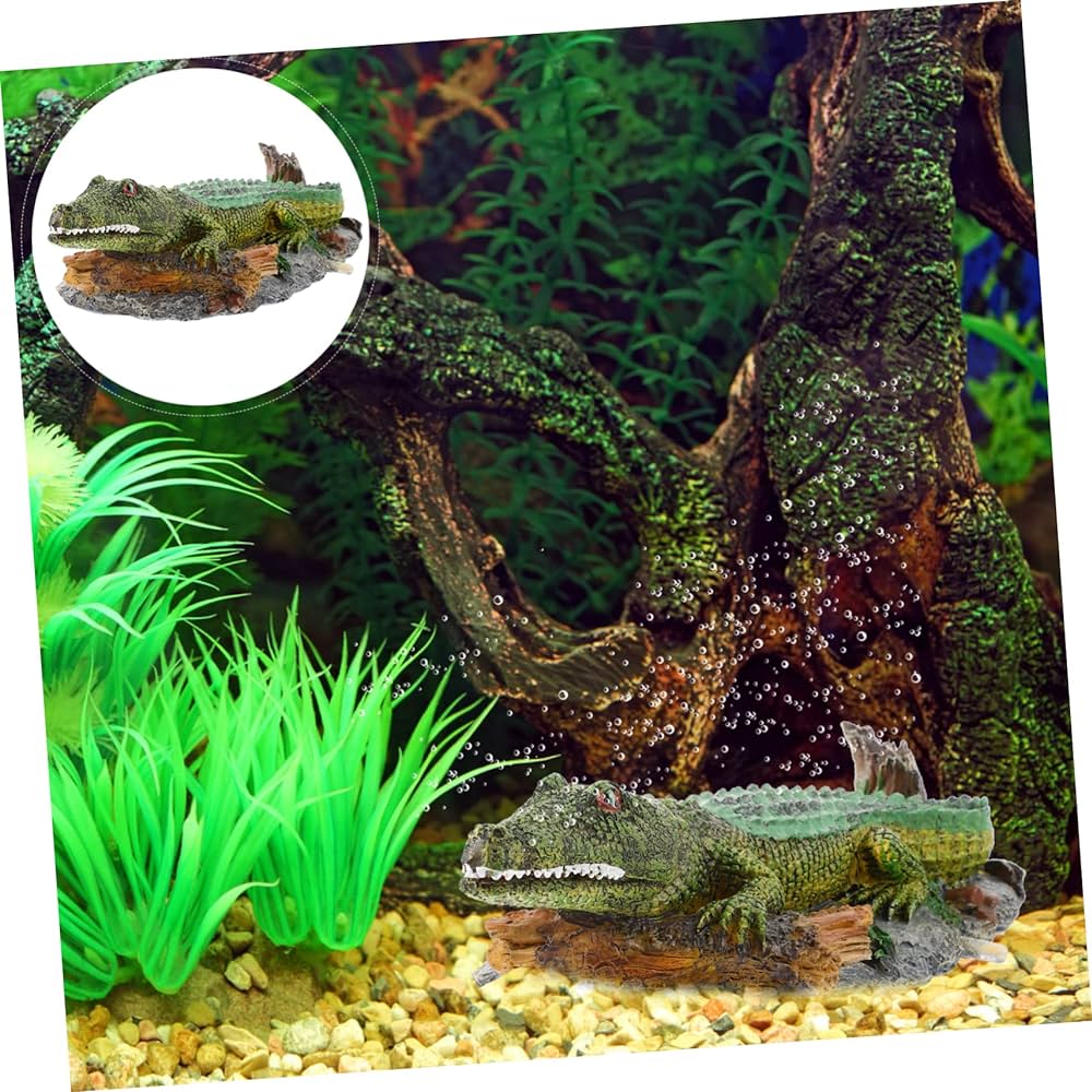 Air Operated Aquarium Fish Tank Ornament Diver | Crocodile (S ,M,L)