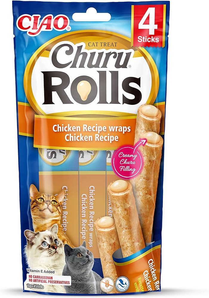 INABA Churu Rolls Natural Cat Treats 4x10g