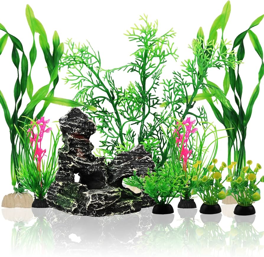 Aquarium plastic decor plants(s,m,l,xl,xxl)