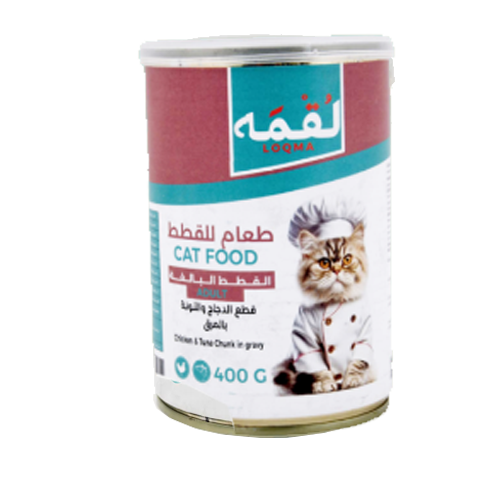 Loqma chicken with tuna in gravy for adult cats 400 gm