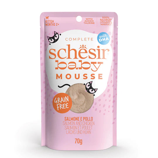 SCHESIR BABY SALMON AND CHICKEN IN MOUSSE 70G IN POUCH