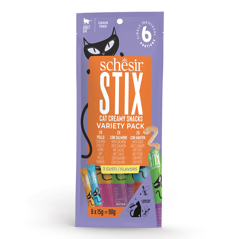 SCHESIR STIX MIXED FLAVORS CREAM SNACK 90G IN BAG