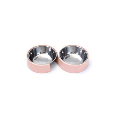 Double food and water bowl for pets