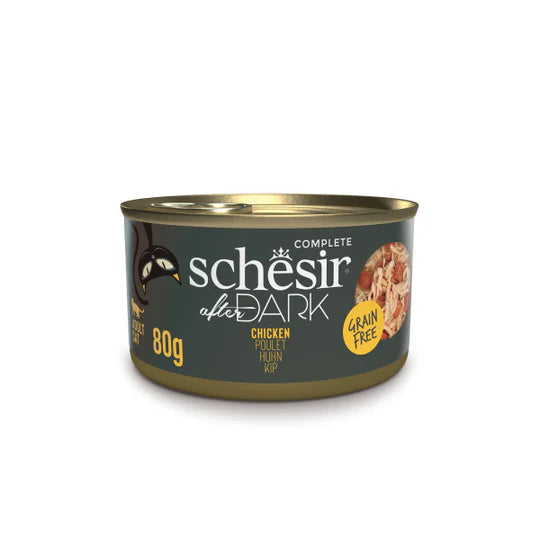 Schesir AFTER DARK CHICKEN IN BROTH 80G IN CAN Food for adults