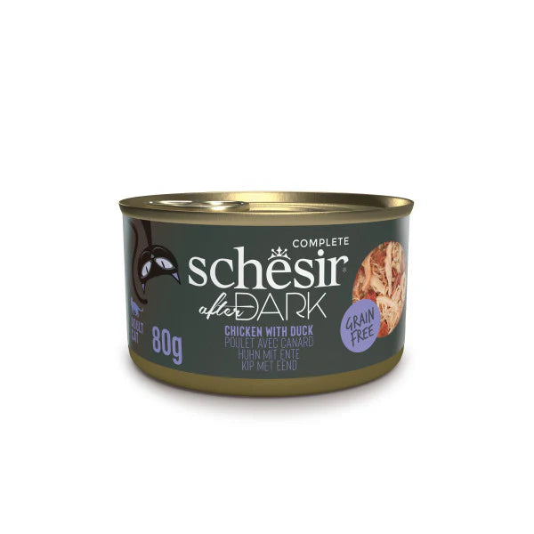 Schesir AFTER DARK CHICKEN WITH DUCK IN BROTH 80G IN CAN
