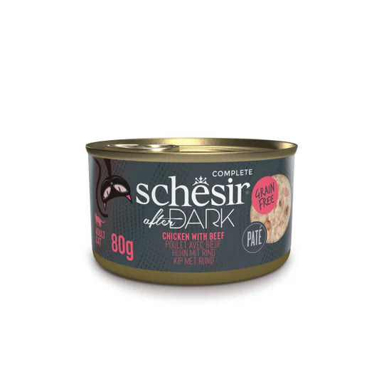 SCHESIR AFTER DARK CHICKEN WITH BEEF IN PATÉ 80G IN CAN Food for adults