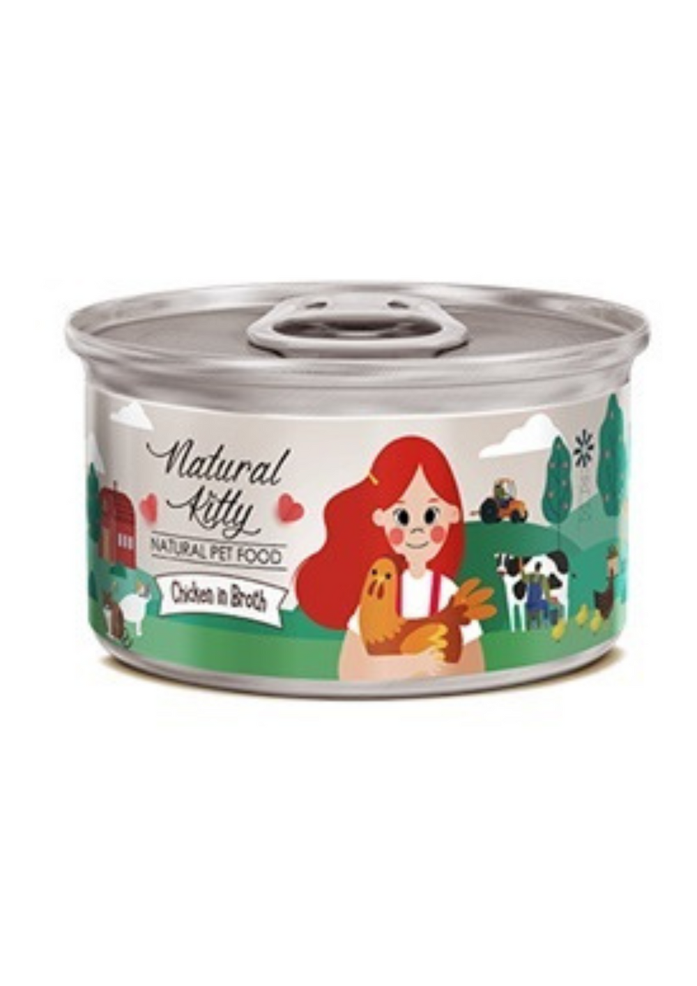 Natural Kitty Chicken in Broth Canned Cat Food - 80 g