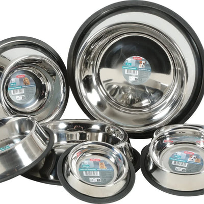 Zolux stainless steel bowl for dogs, non-slip