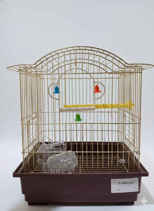 Brown Based Golden Cages for Small Birds