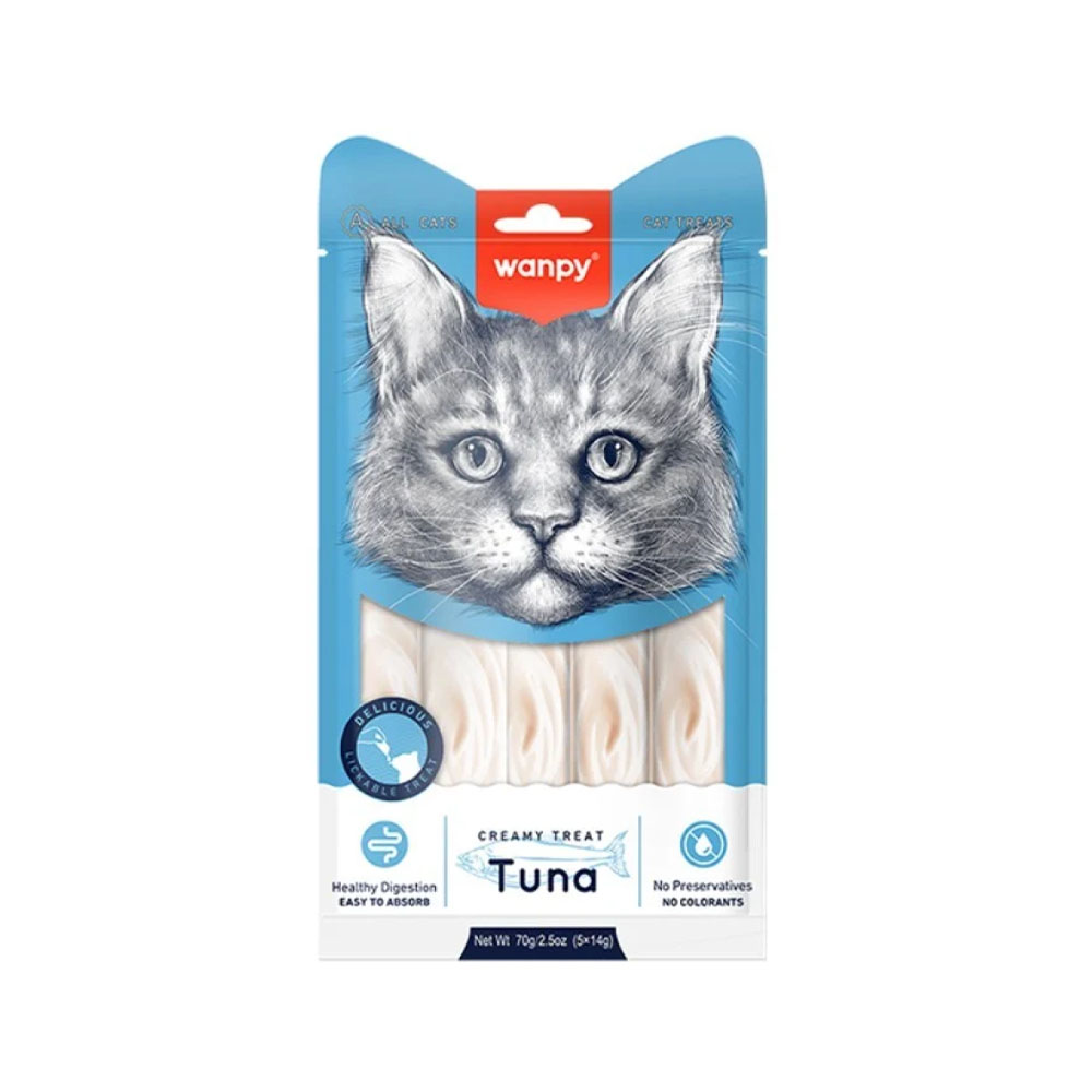 wanpy wet traets for cats with Tuna