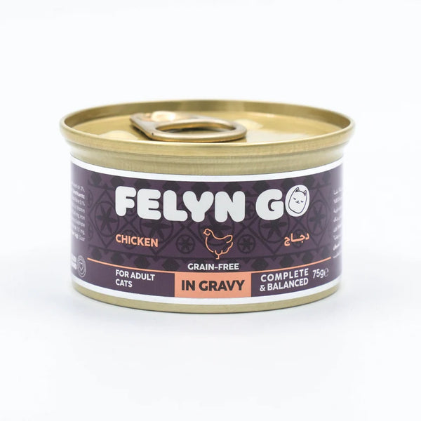 Felyn Go Wet Cat Food Chicken in Gravy Canned Cat Food 75g
