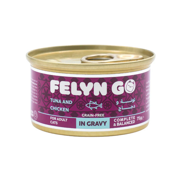 Felyn Go Wet Food Tuna & Chicken in Gravy 75g