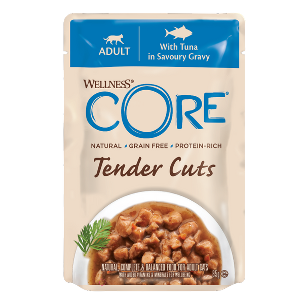 Wellness CORE Tender Cuts with Tuna in Savoury Gravy - 85g