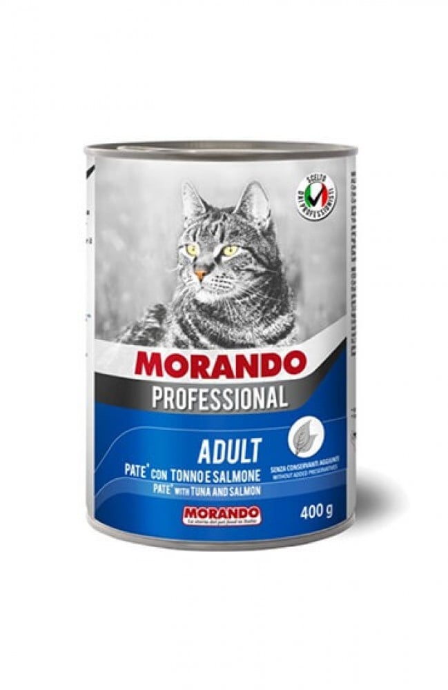 Morando wet food with tuna and salamon for cats 400gm