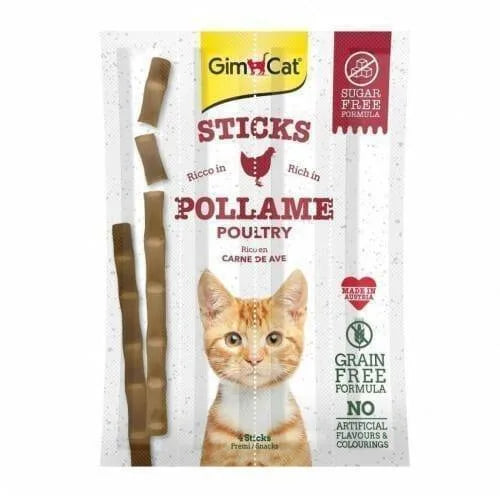 GimCat Sticks Poultry - Soft Chew Sticks with High Meat Content