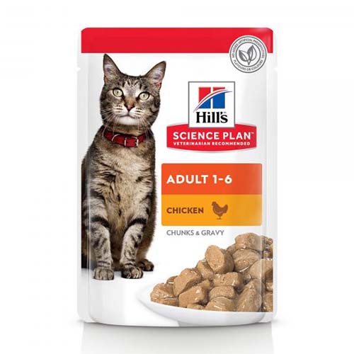 Hill's Science Plan with Chicken Chunks in Gravy For Adult Cats Pouches