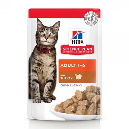Hill's Science Plan with Turkey Chunks in Gravy For Adult Cats Pouches
