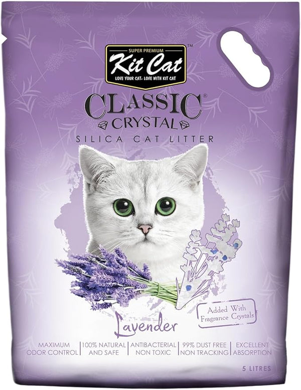 Kit Cat Classic Crystal Silica Litter Lavender 5L