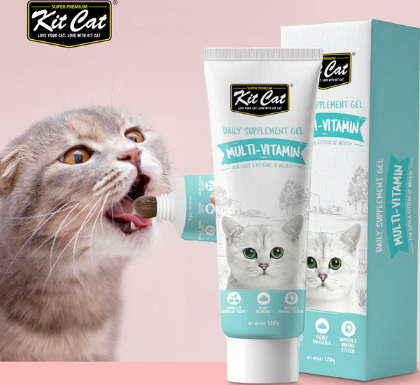 Kit Cat Daily Nutritional Supplement Gel For Cats & Kittens – Multi-Vitamin (120g)
