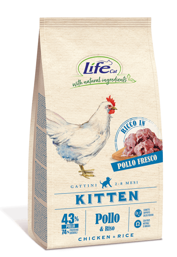 Life cat dry food for kitten with chicken 1.5 kg