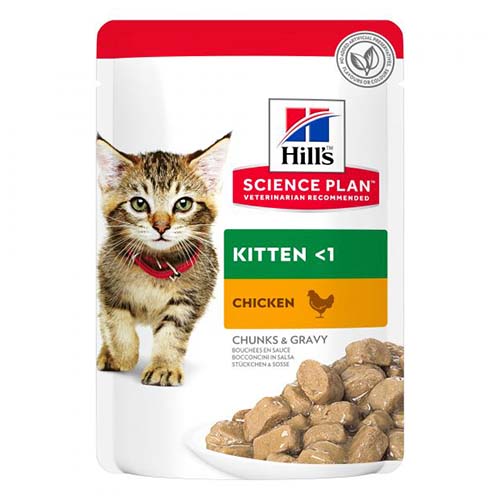 Hill's Science Plan Tender Chicken Chunks in Gravy Kitten Pouches