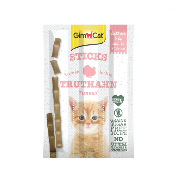 GimCat Kitten Turkey Sticks, 3 Sticks