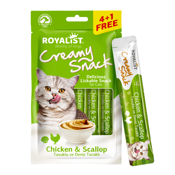 Royalist Creamy Snacks with Chicken & Scallop 5*15g Sticks
