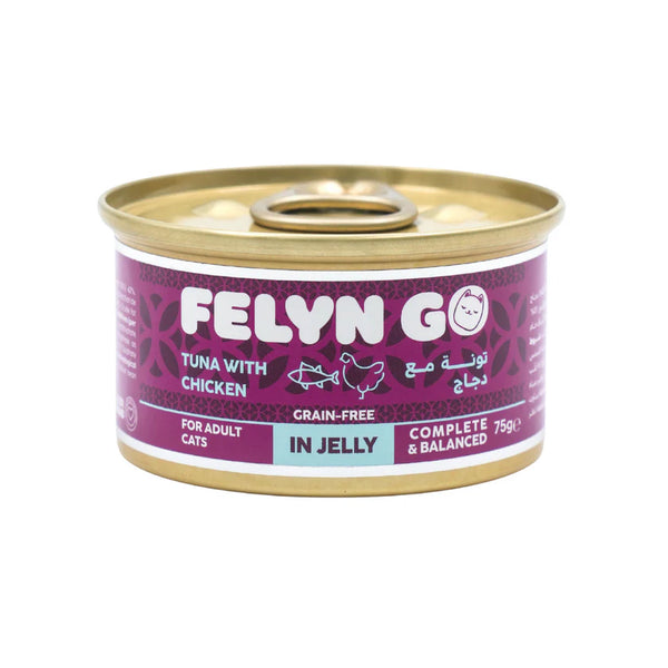Felyn Go Wet Food Tuna with Chicken in Jelly Canned Cat Food 75g