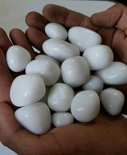 White Marble Stone 10-50Mm Decorative Pebbles [1Kg]