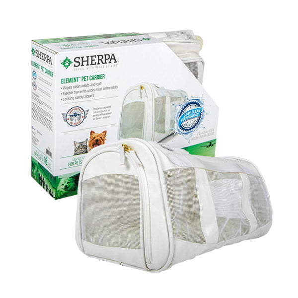 Sherpa
  white pet carrier