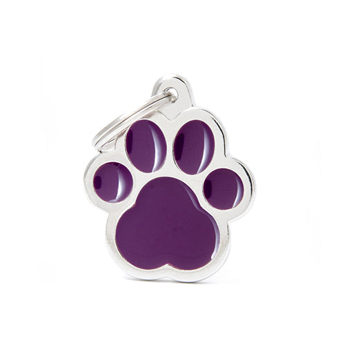 ID Tag Big Paw Classic For Dogs - purple