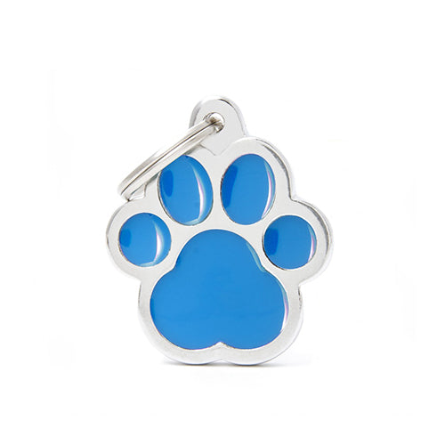 ID Tag Big Paw Classic For Dogs - blue