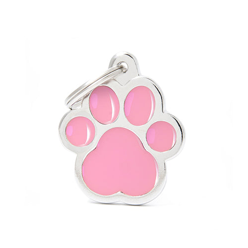 ID Tag Big Paw Classic For Dogs - pink