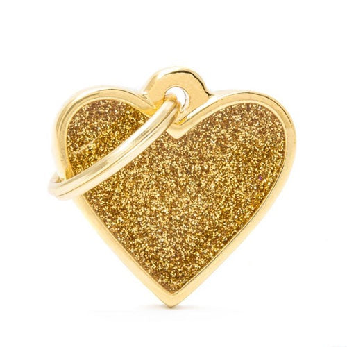 Shiny gold heart-shaped necklace