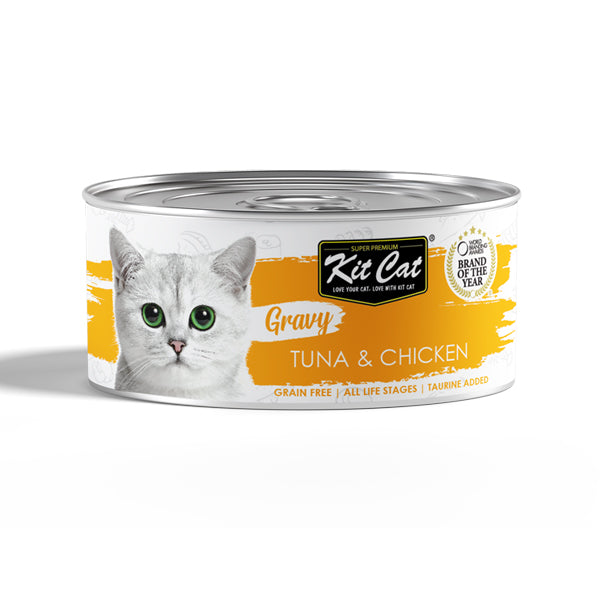 Kit Kat Canned Chicken and Tuna Broth Flavor Wet Cat Food, 70 grams