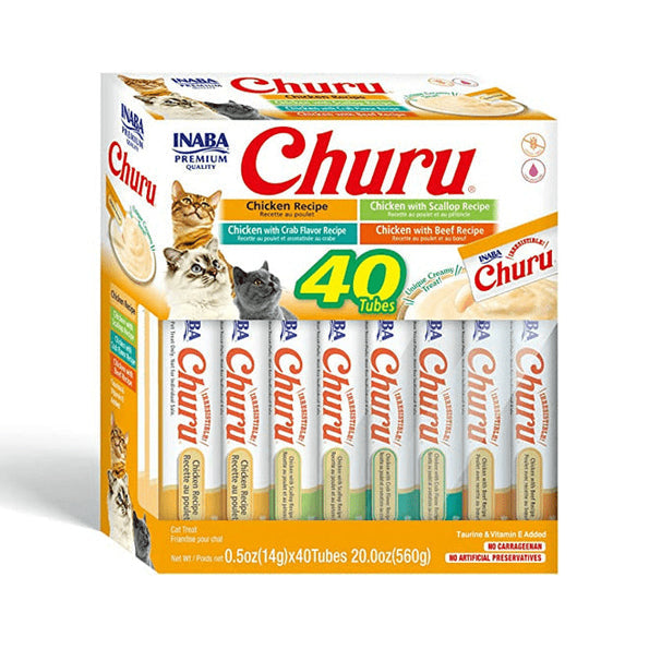 Churu Chicken Varieties Bag Treats For Cats, 40 Tubes×14g