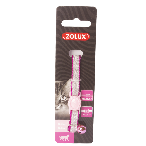 Zolux pink nylon shiny collar